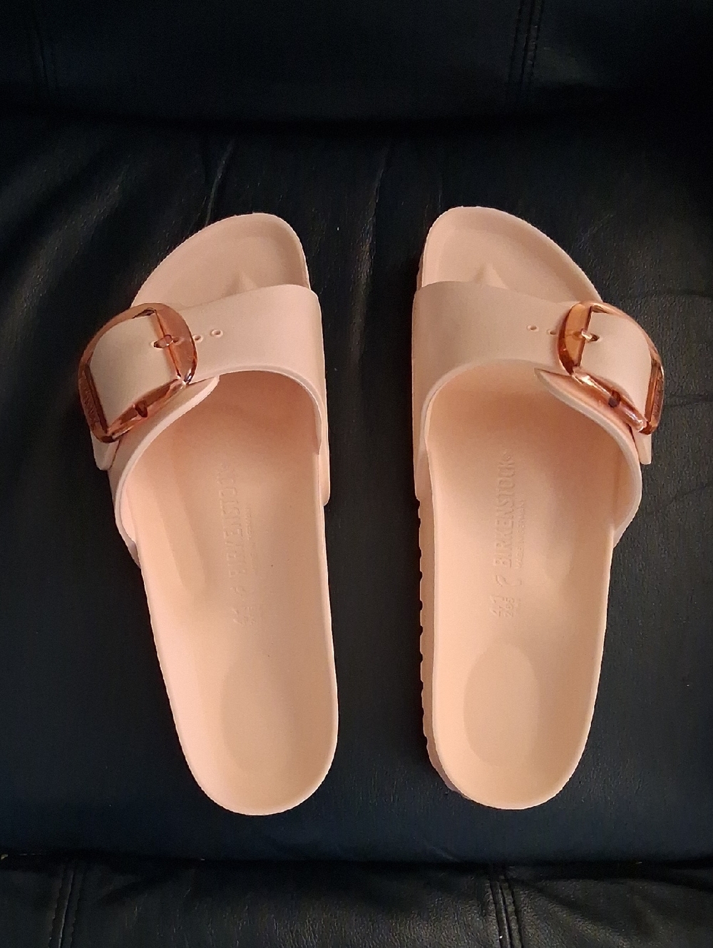Birkenstock Madrid Big Buckle Light Rose Slide Sandals NWOT Sz 41 - Picture 2 of 10